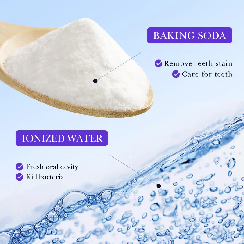 Popular SADOER Natural Oral Cavity Cleaning Refreshing Mouthwash Alcohol Free Grape Baking Soda Mouth Wash 500ml