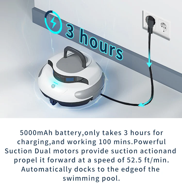 Hot newest model robot vacuums cleaner automatic swimming pool cleaning system