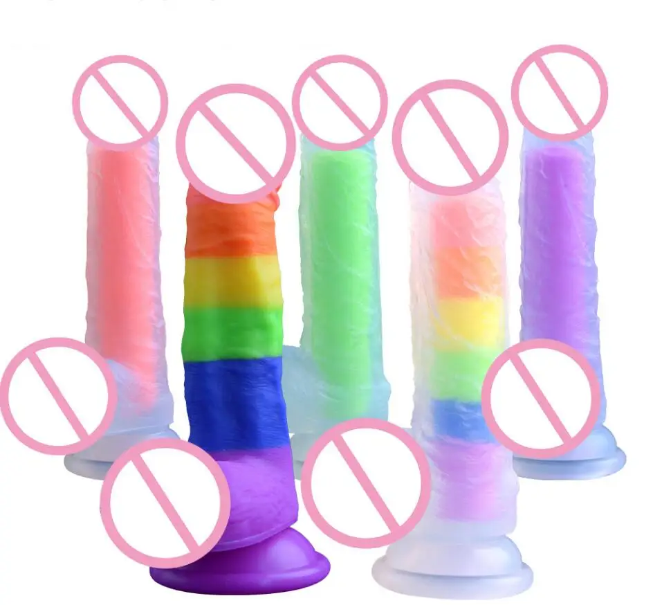 Liquid silicone simulation dildo transparent crystal female masturbation equipment sexy adult products