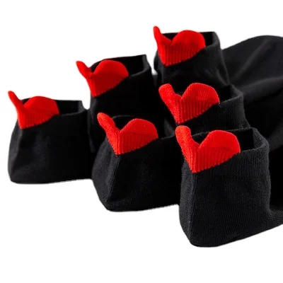 
Korean version socks thin breathable boat socks woman Japanese lovely ins fashion heel love socks for women 