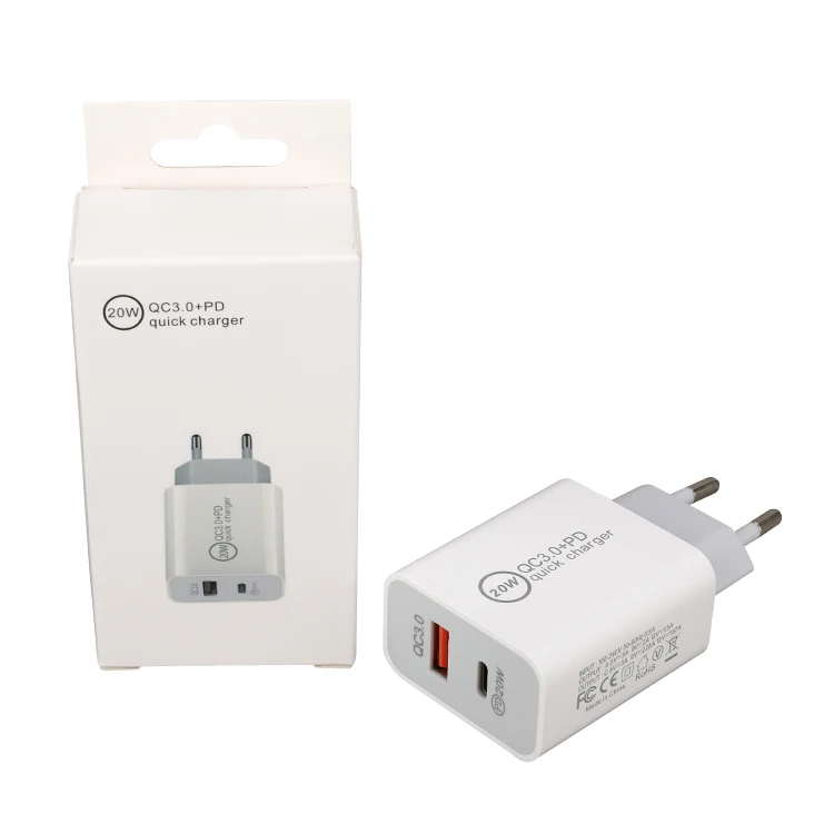 20W 30w GaN Dual USB-A Type C Quick Charge 2 Ports QC3.0 PD USB C Fast Charging Mobile Phone Power Supply Adapter