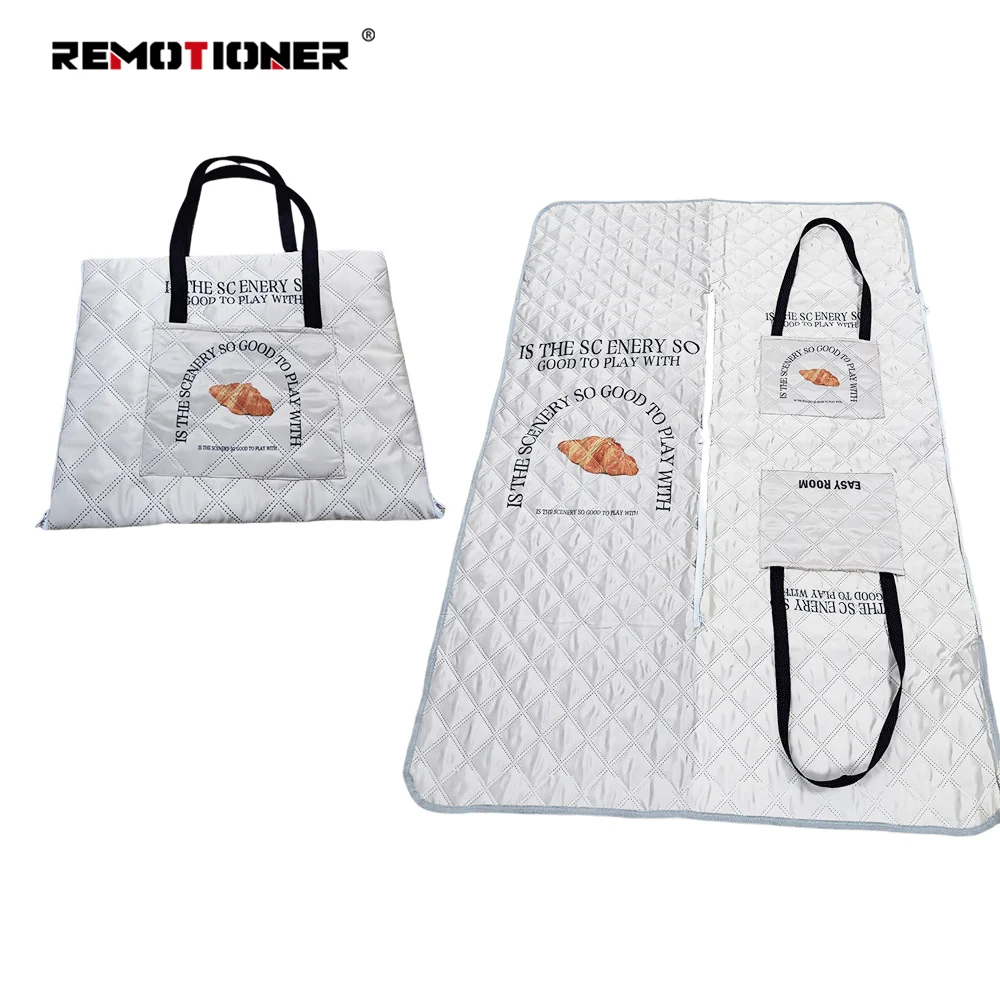 Zipper Handbag Design Travel Camping Thickened Portable Excursion Picnic Moisture-Proof Mat Picnic Blankets