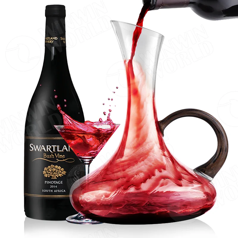 1000ml Amazon Lead Free Clear Crystal Glass Carafe Jug Wine Decanter and Aerator for Wine