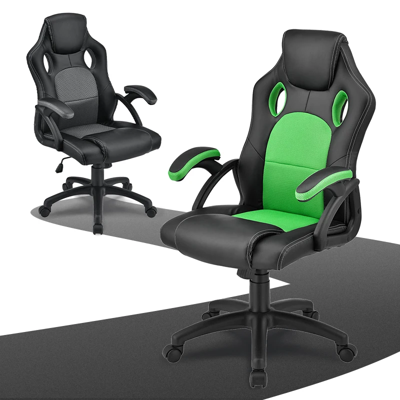 cheap mid back pu leather economical swivel small gaming computer office racing chair for kid