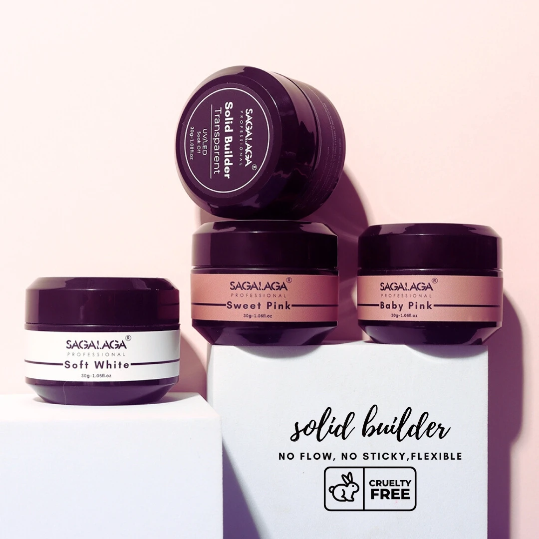 Private Label Color Hard Gel Uv Packaging Builder Nail Nude  Extend Gel Pot For Nails Soak Off Led/uv Gel Nail Art Manicure