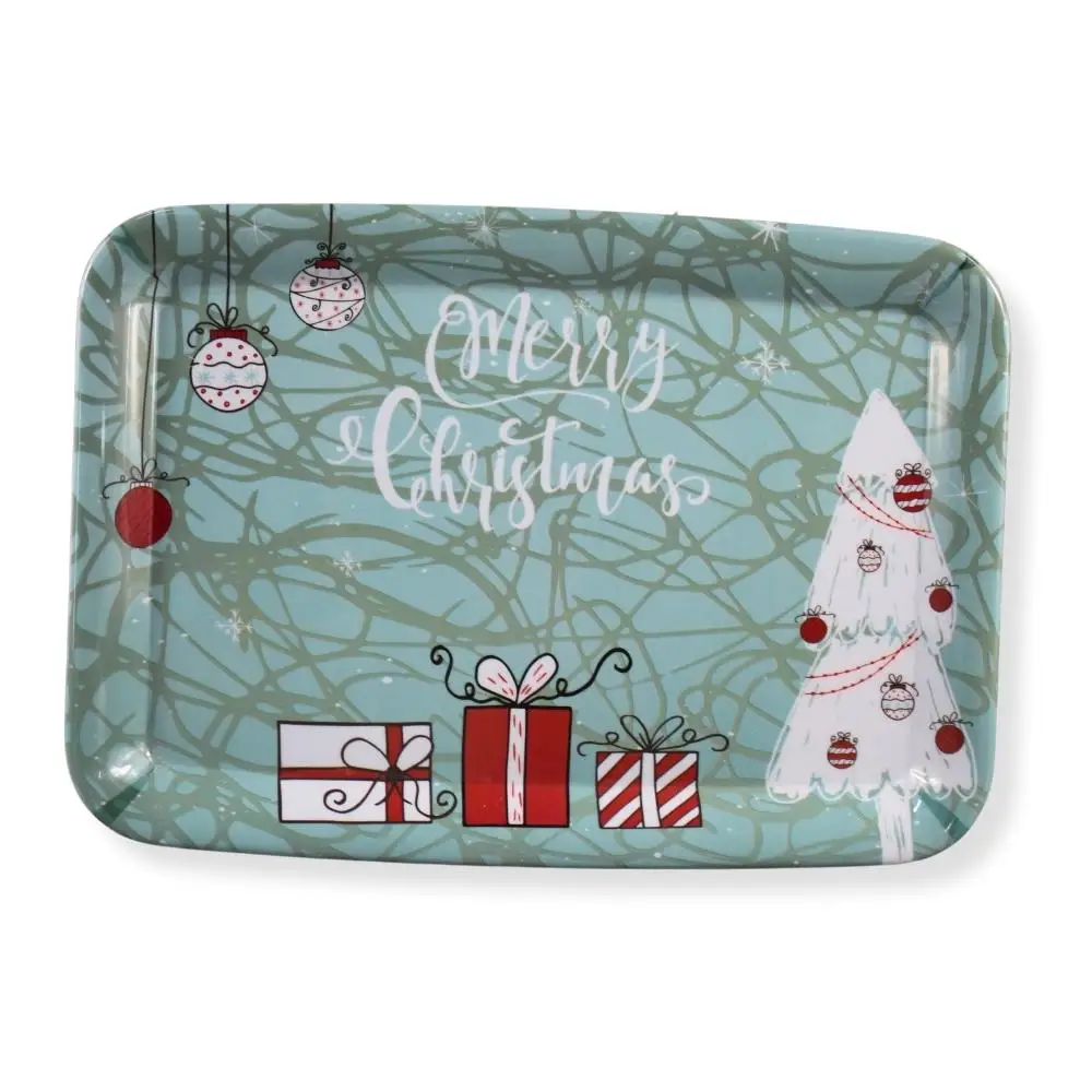 Festive Melamine Rectangular Tray - Christmas Design
