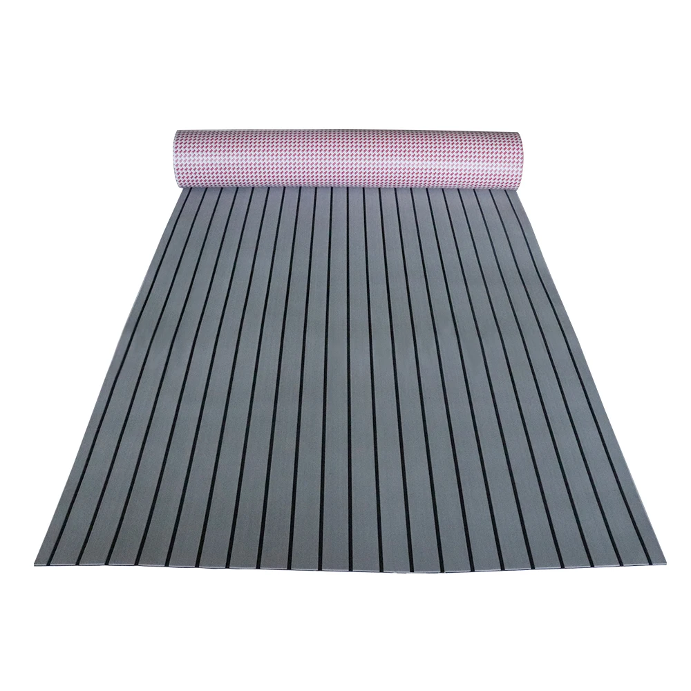 WAVEFUN Customized PE/EVA Foam Faux Teak Decking Non-Skid Marine Flooring Pad Sheets For Boat