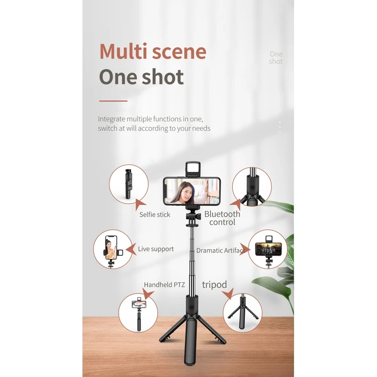 Gimbal Stabilizer Tripod Selfie Stick Handheld Anti-Shake Selfie Video Stabilizer For Phone
