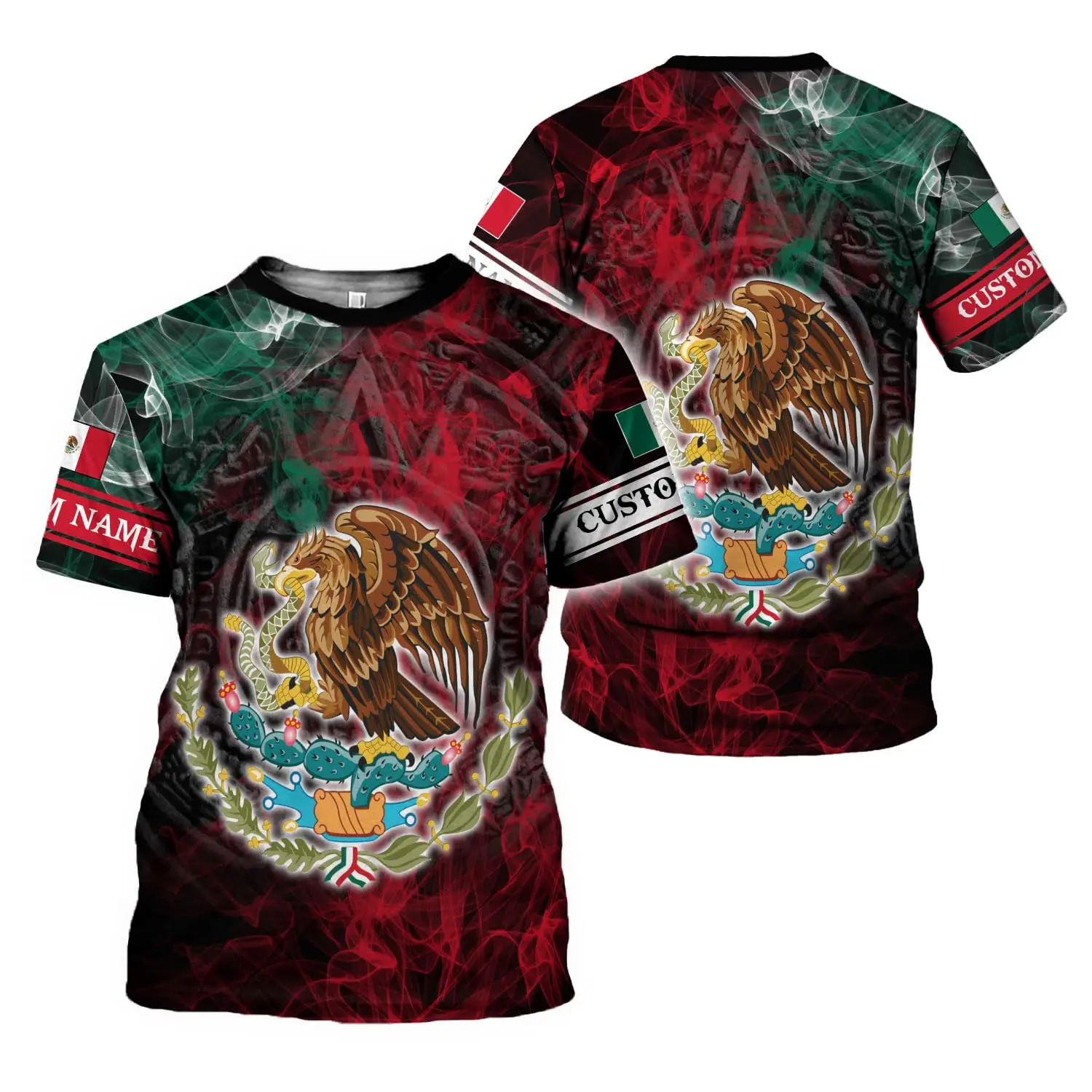 Wholesale Custom High Quality Mexico T Shirts for Men Designer Sweat Wicking Tees Casual Mexican Eagle Sport Gym Vintage T Shirt