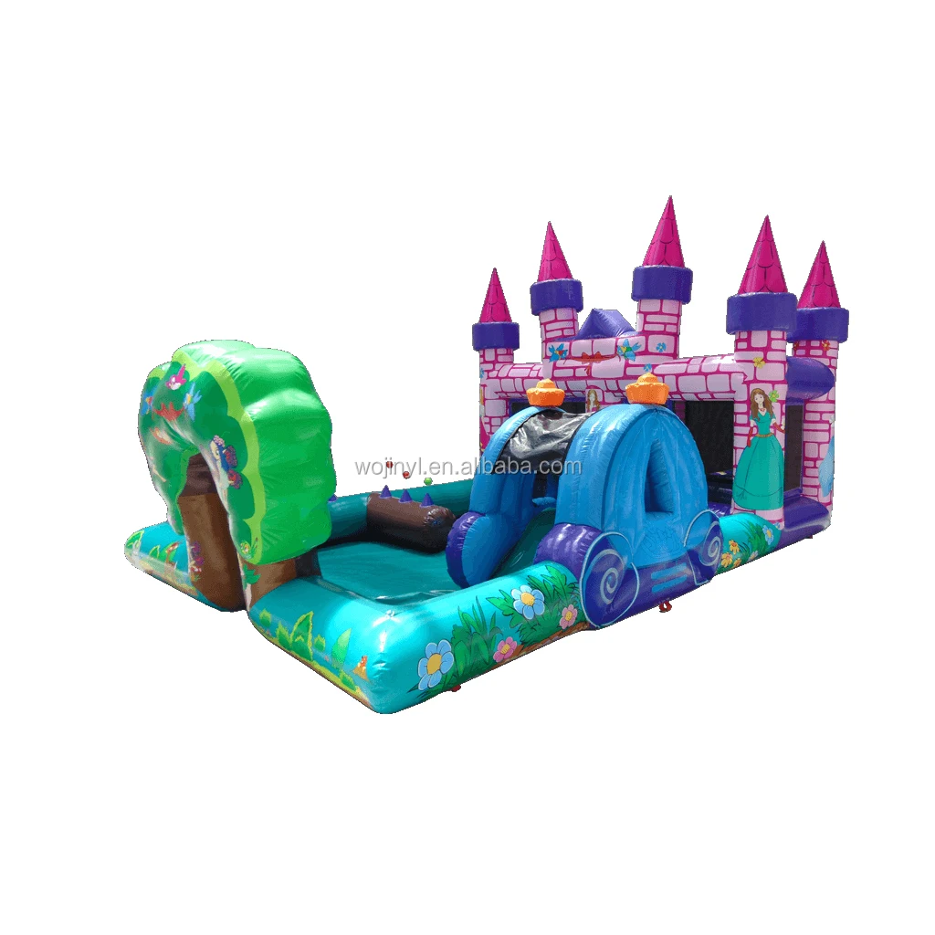 Princess Baby Inflatable Jumping Play Zone with Bouncy Bed Ball Pool Inflatable Bounce Castle
