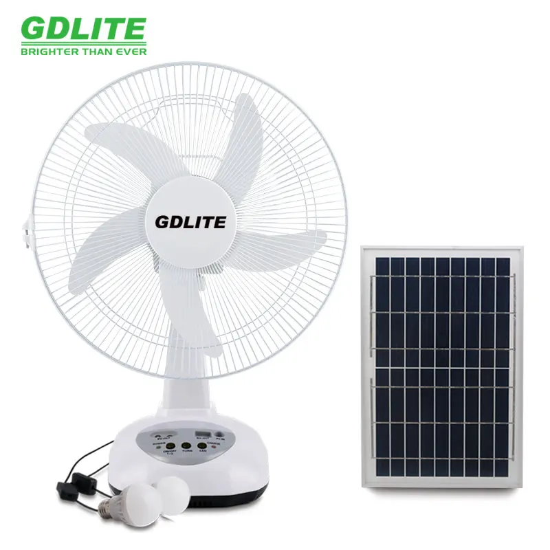GDLITE hot selling portable solar fan china electric fan rechargeable battery inside dc charge 16 inch floor solar fan