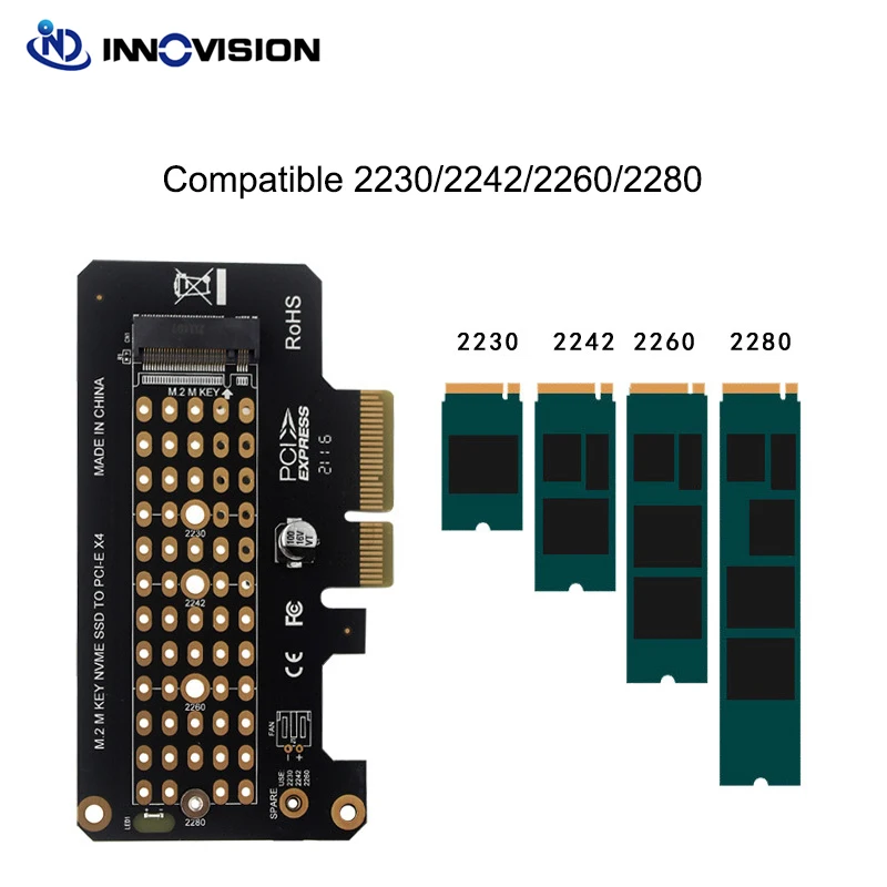 Easily upgrade M.2 NVMe SSD PCIe Adapter to M2 NVme SSD Add on card for M.2 SSD to PCIe slot
