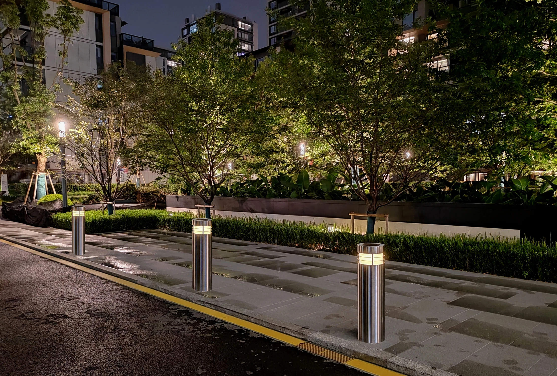 KVS RoHS certificate street High-Performance Solar Pathway led bollard light outdoor bollards stainless steel bollard