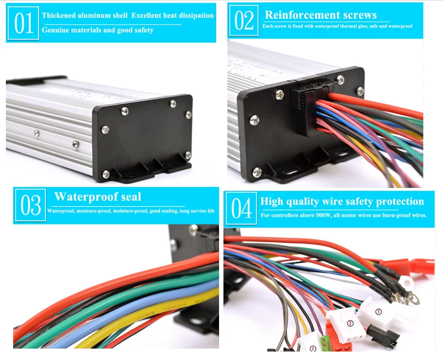 Electric Engine PMSM BLDC Motor Controller High Power Electric Tricycle Vehicle 75V Controller