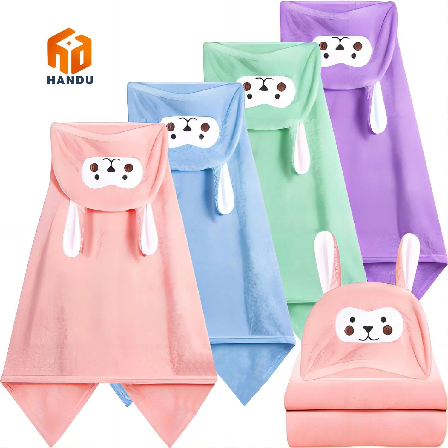 Оптовая продажа, Фланелевое флисовое детское пляжное пончо для серфинга, банное детское полотенце с капюшоном для детей