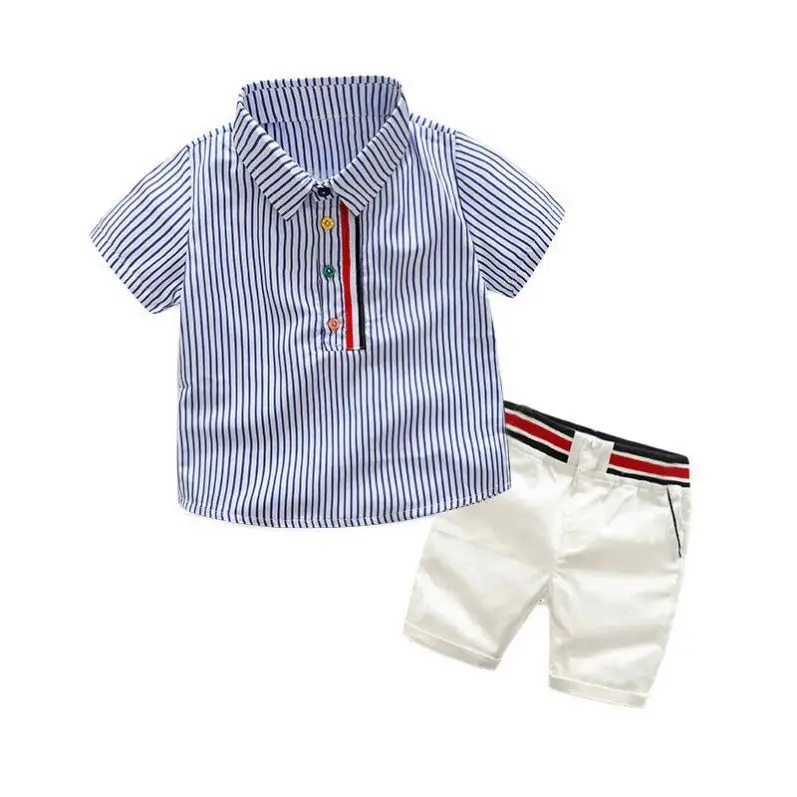Hot Sale 2021 Summer Style Children Clothing Sets Tops Shorts Belt 3 Pcs Set Boys Girls T Pants Sports Suit Kids Clothes