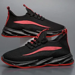 2021 Fall New Trend Breathable Flying Woven Running Fashion Shoes Casual Men Sports Shoes