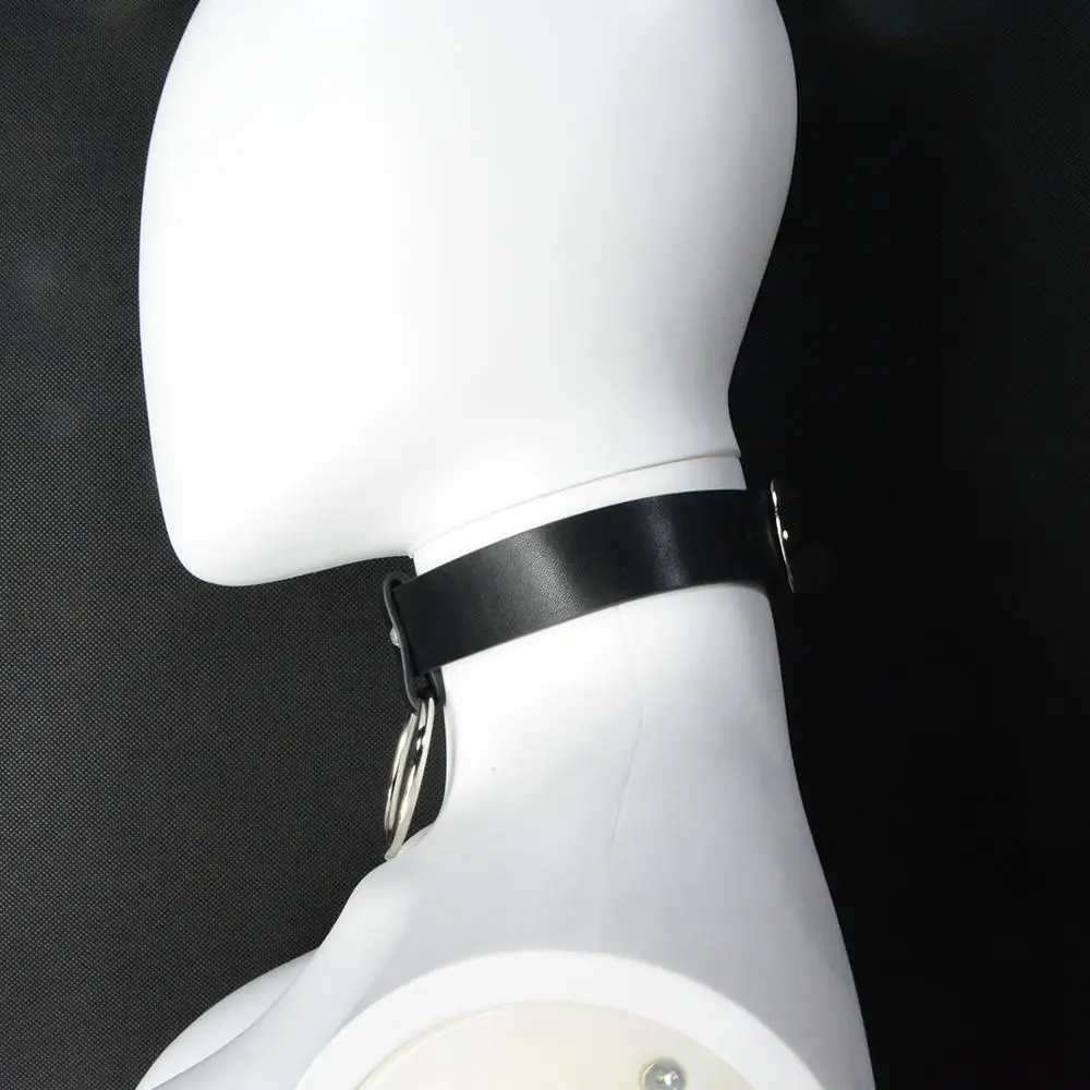 
RTS Fashion Sexy Necklace Lady Punk Leather Gothic necklace Black Pu Metal collar 