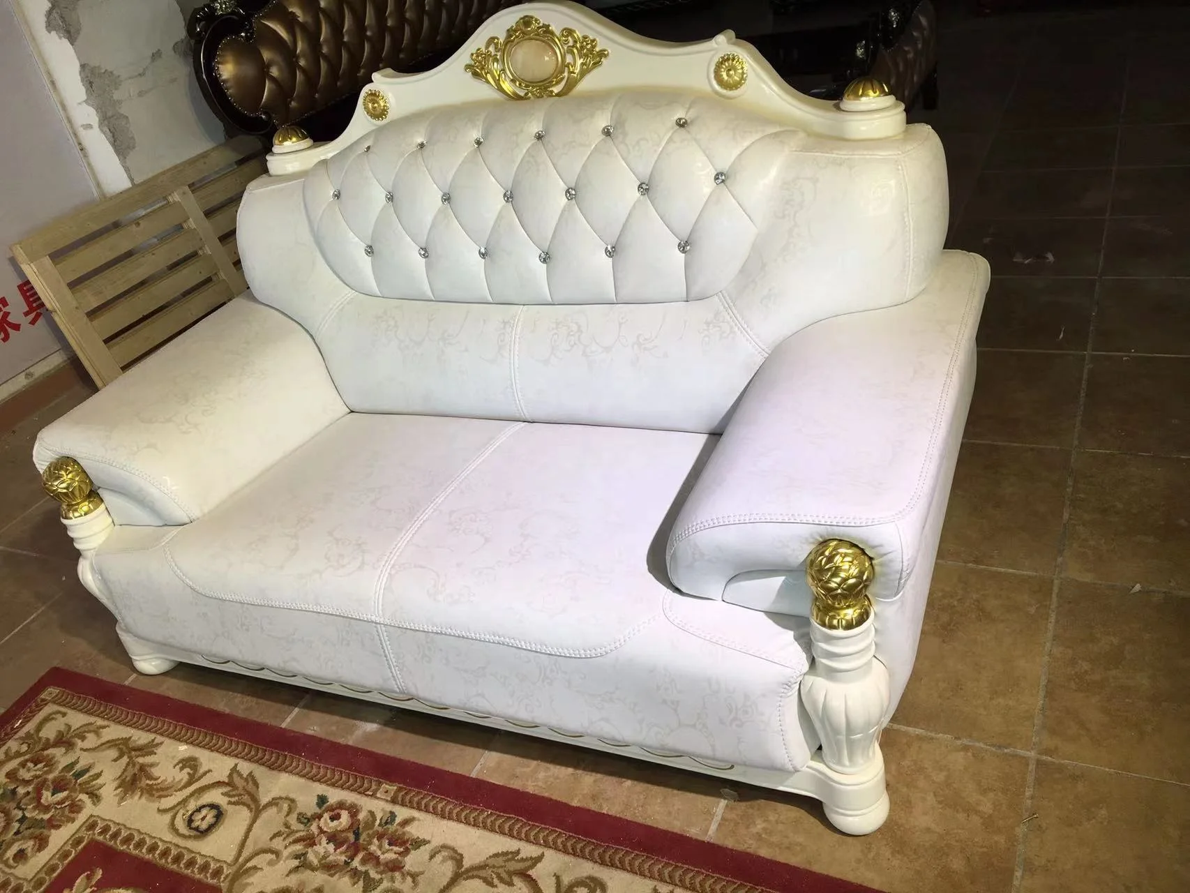 Home furniture luxury export USA door to door  living room  leather sofa 1+2+3