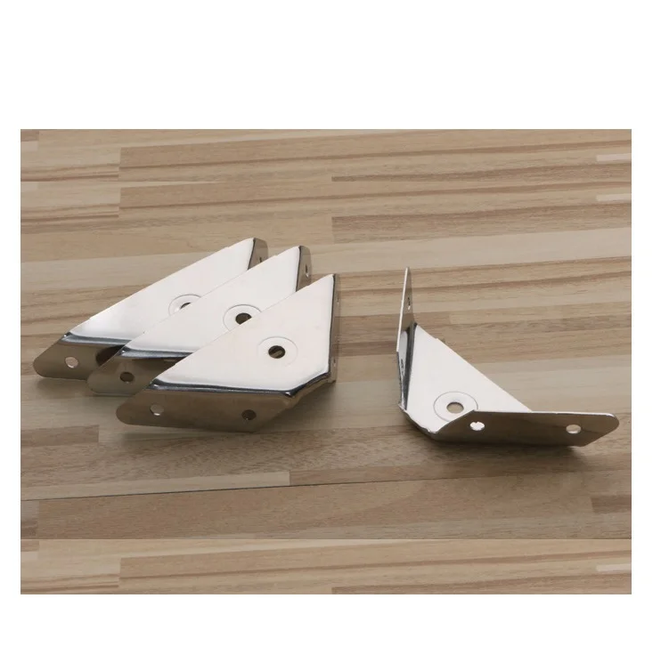 Custom Metal sheet Stamping Parts Funiture Usage Triangle Shelf Bracket Connecting Corner Brace
