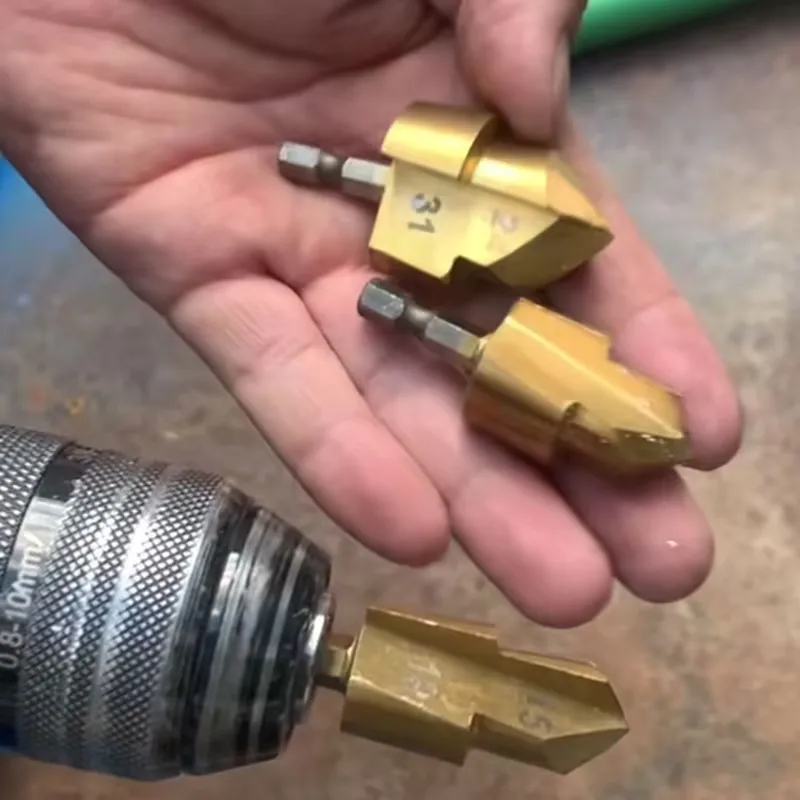 PPR lifting drill bit hexagonal handle multi-layer reaming drill for repairing leaks and connecting water pipes tool