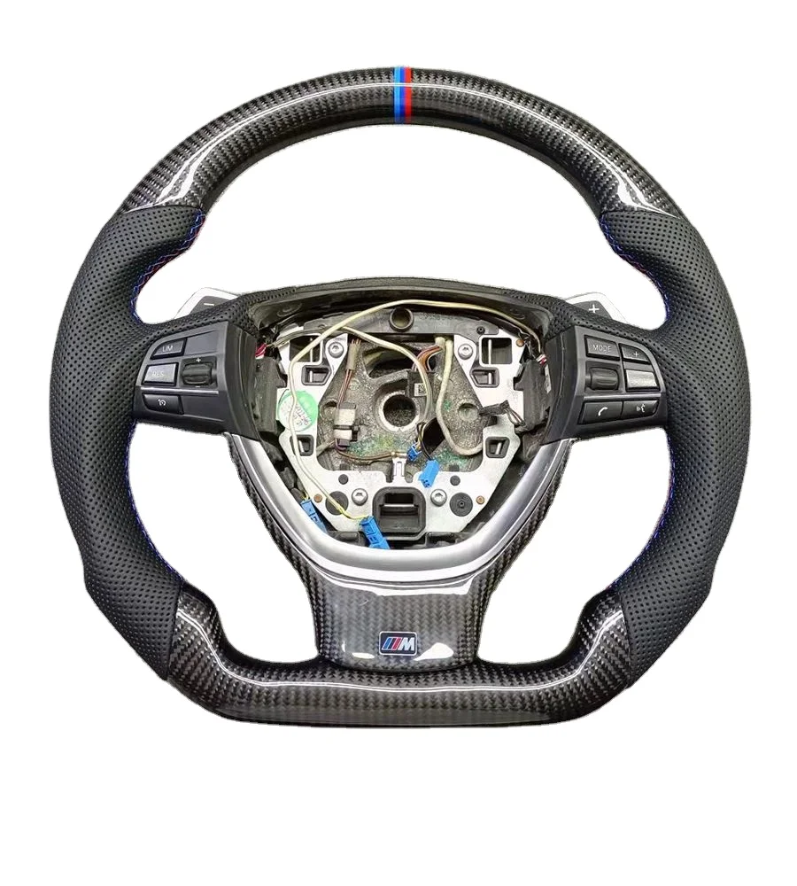 Перфорированная кожа YTcarbon BMW F07 F10 руль из углеродного волокна для 320i 5 серии общее модель рулевого колеса по индивидуальному заказу