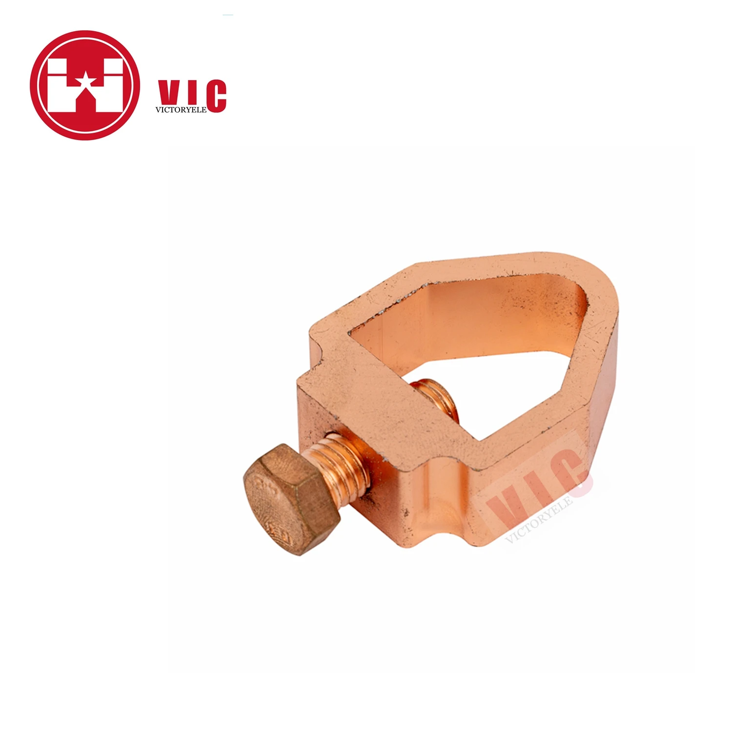 VIC High Quality Copper Earth Rod Clamp for 5/8' with Bolt