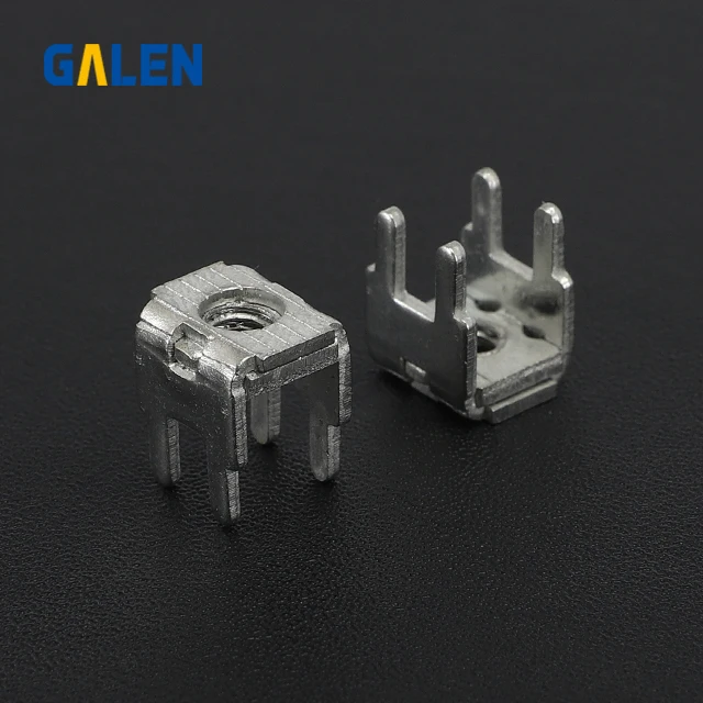 Pcb-11 Welding tab terminal M4 pure copper tinned soldering terminal four pin pcb screw terminal