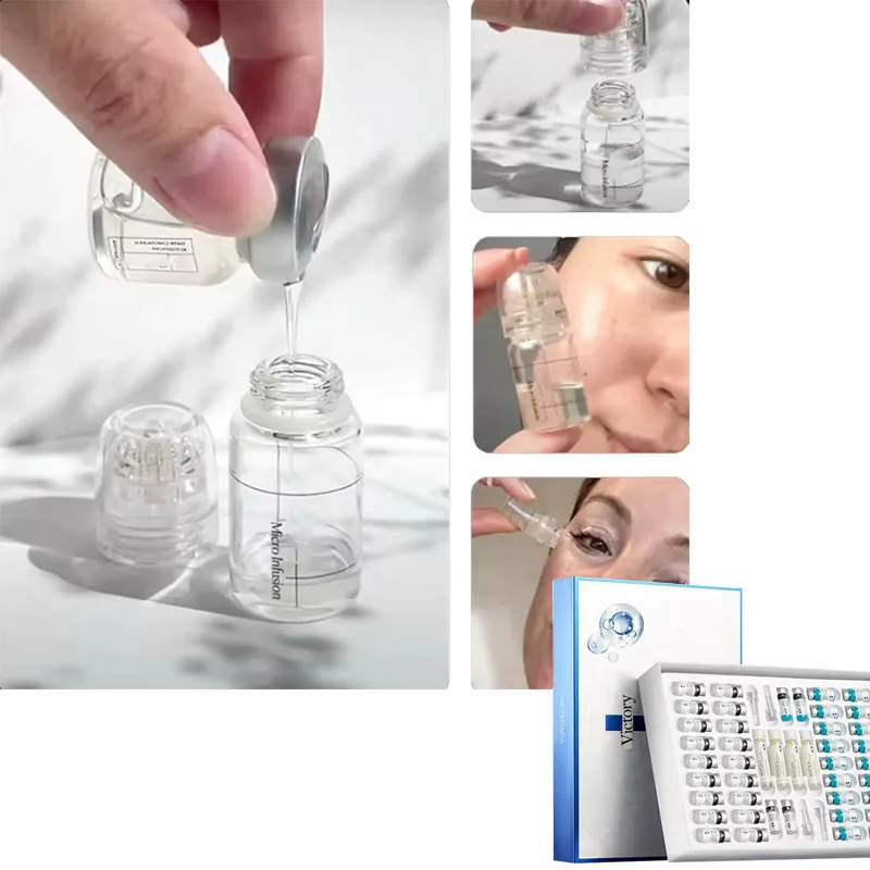 Private Label Whitening Remove Spots Remove Acne Caviar Peptide Protein Freeze-dried Powder Egf Microneedling Serum Kit