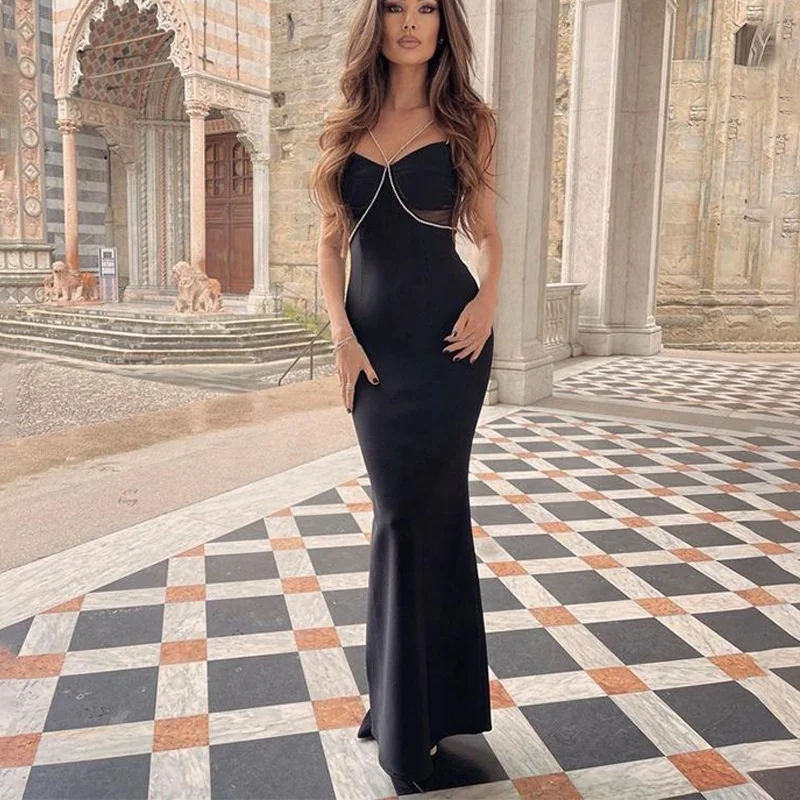 latest style long diamonds bandage dress bandage evening dress evening bandage cocktail dresses