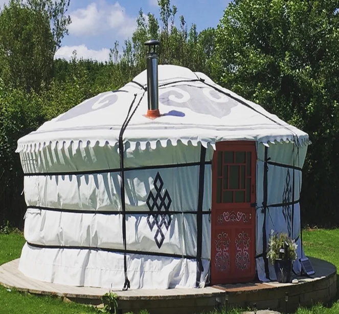 Customized color Mongolian yurt tent wooden luxury Mongolian yurt tent