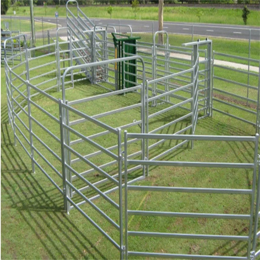 Best Factory Price Galvanized Cattle Fence for 12 ft Portable Heavy Duty Galvanized Metal Round Pen Cattle Yard Filed Fence
