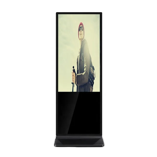 
Vertical Large Screen 65 Inch Advertising Display Floor Stand Ultra Thin Android Monitor LCD Video Paly Wifi Shopping Mall 