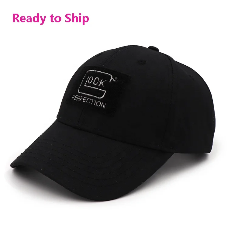 Highknight Cap Manufacturer 6 Panels Flat Embroidery Black Baseball Caps With Custom Logo Sport Cap