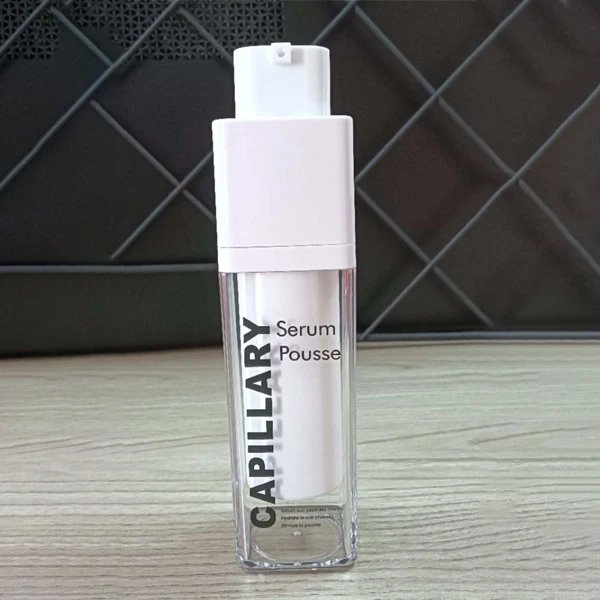 Frosted airless bottles 15ml 30ml 50ml refillable empty square cosmetic lotion pump dispenser travel vacuum airless bottle