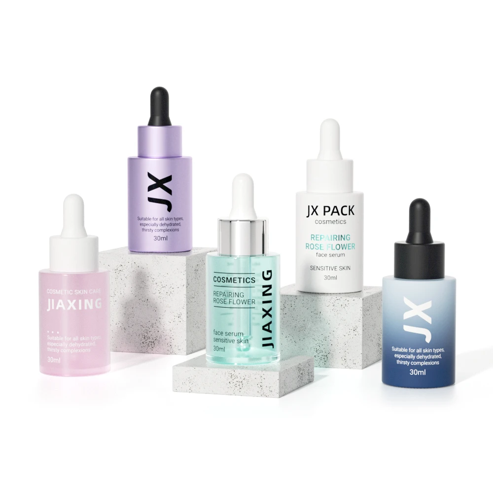 dropper fine oil bottle 10ml 20ml 30ml 50ml 100ml frosted glass essence empty glass bottle for cosmetics liquid packaging