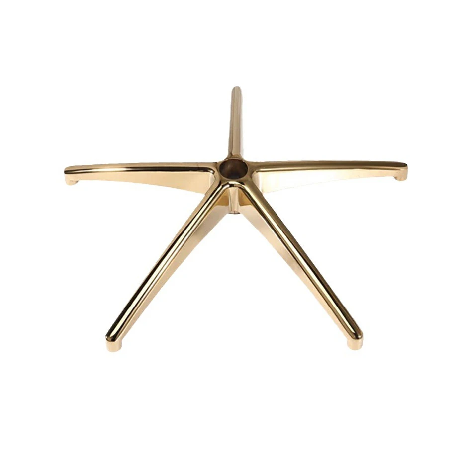 Factory wholesale metal five star chair base/Furniture hardware gold color aluminum alloy chair base