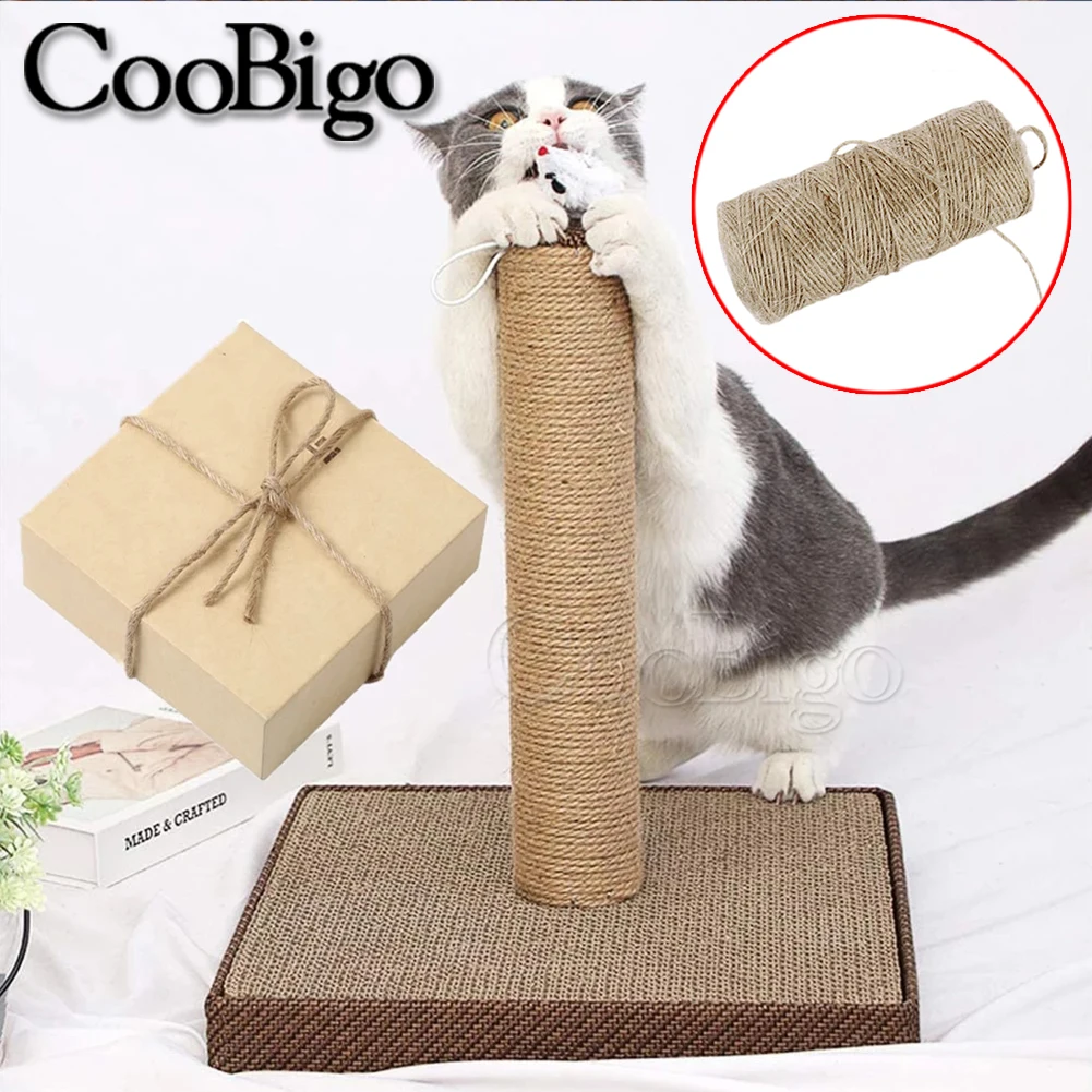 400 м веревки из натурального джута пеньки скрученный шнур из керамического волокна макраме строка цветочным принтом в стиле «сделай сам корзина домашнее животное шведская стенка подвесной светильник для домашнего декора