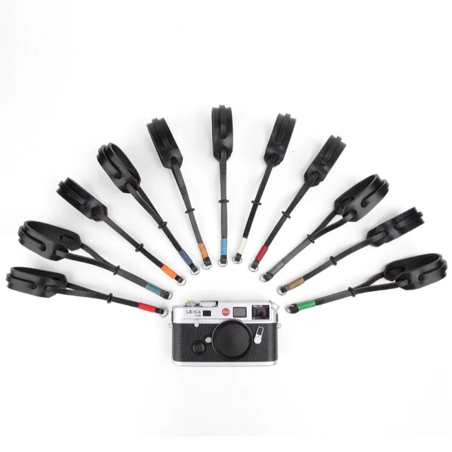 Hot sale fashion vegetable tanned cowhide camera wrist strap