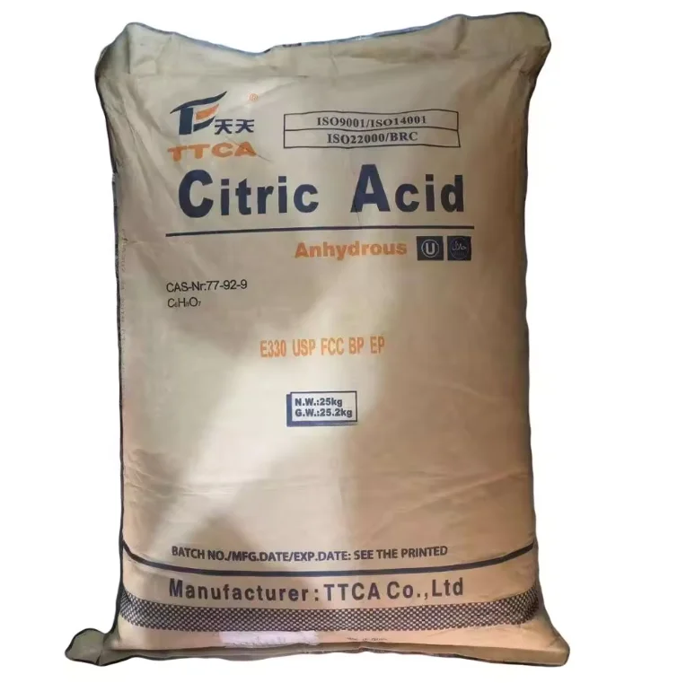 Hot sale citric acid monohydrate/anhydrous for food and beverage industry-J