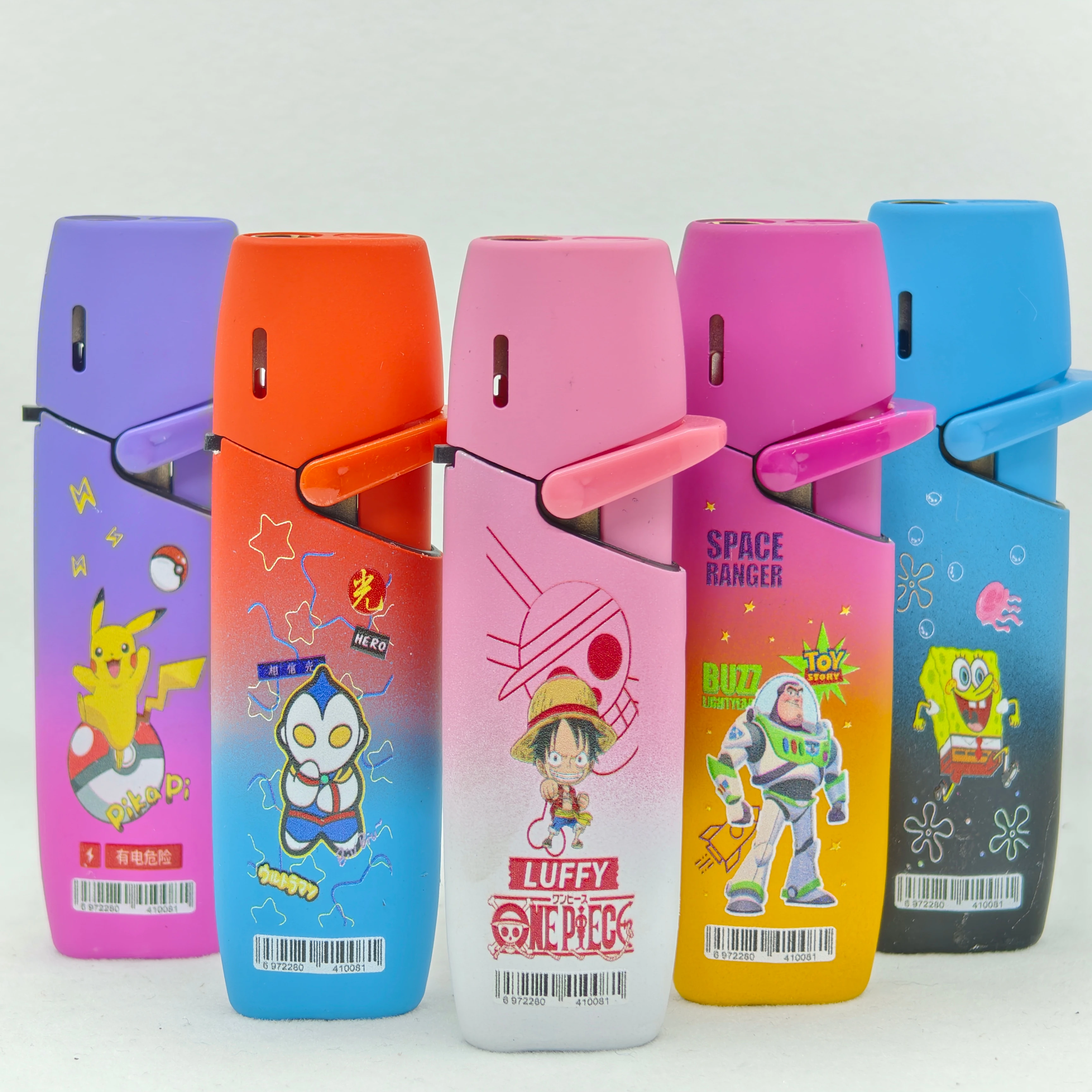 jet torch metal cover butane cigarette plastic refillable lighter