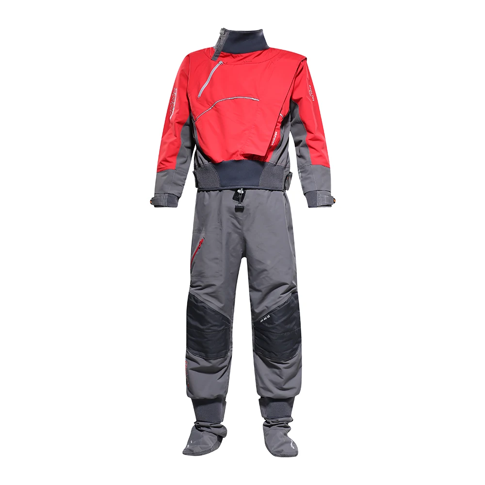 New Design Men Black Red Drysuit Waterproof Freediving Drysuit for Kayak drysuit