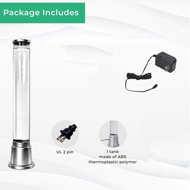 Factory Custom Clear Fish Tank Acrylic Led Bubble Tube Lamp Transparent Bubble Tube