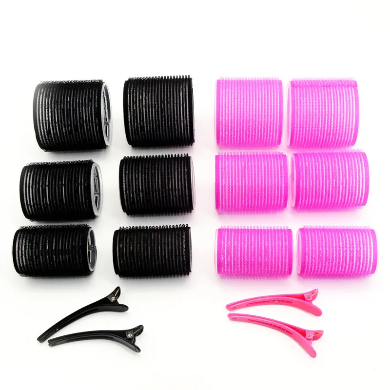 Wholesale Hair Rollers Curlers Root Clips Fluffy Instant Bang Self Grip Curl Rods Heatless Curler For Long Short Hair