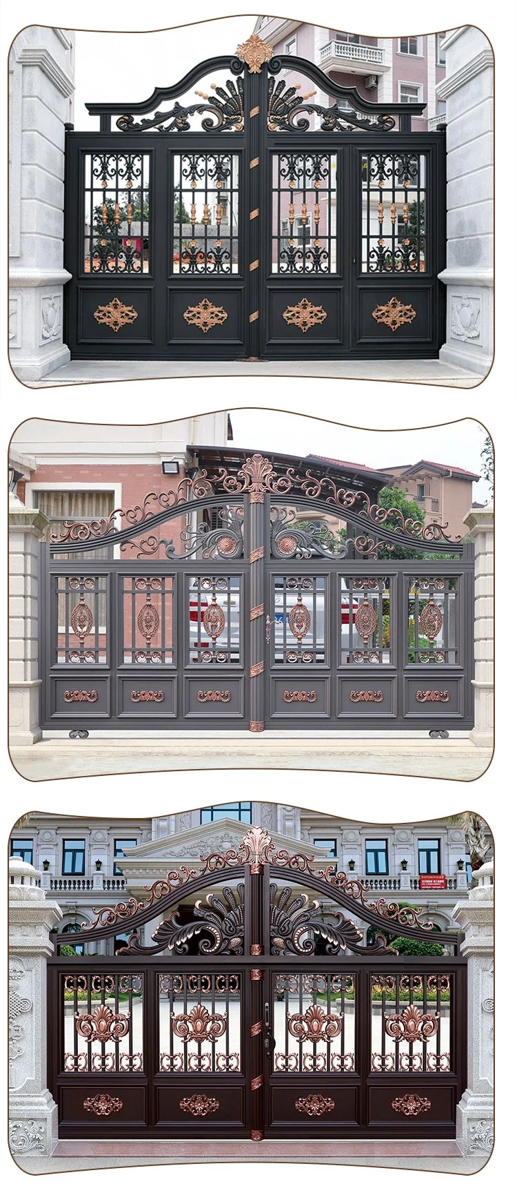Huaart Professional Latest Indian House Main Gate Designs Gate Grill Design Portail Cancelli Wrought Iron Fencing Trellis Gates