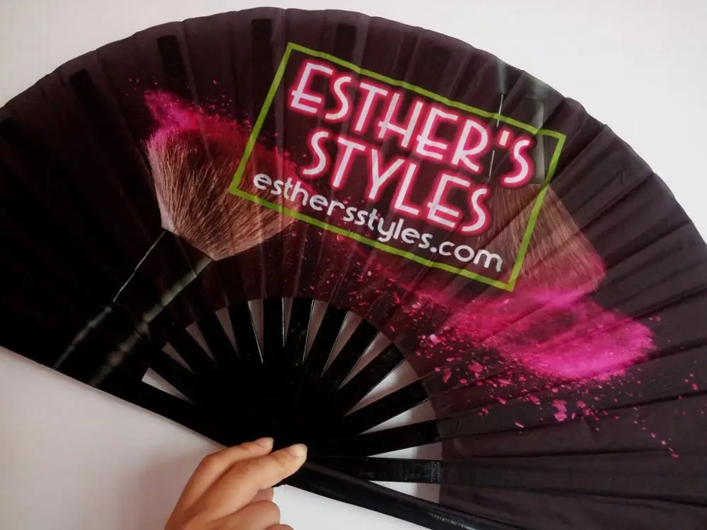 customized bamboo chinese fan for gift bamboo bone big large hand fan
