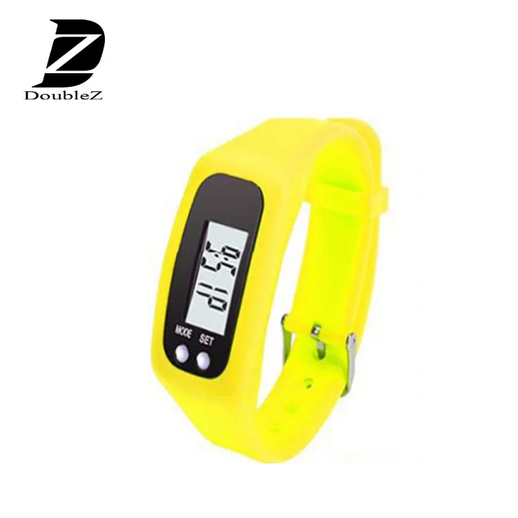 Customized Silicone walking step counter bracelet Pedometer