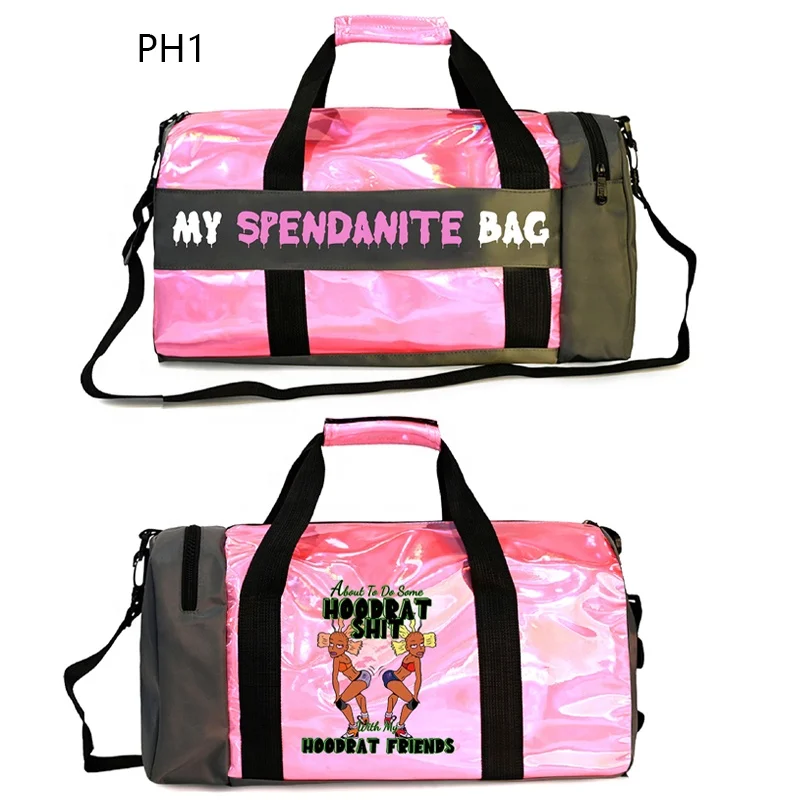 Оптовая продажа роскошные розовые голографические сумки для ночных прогулок с логотипом на