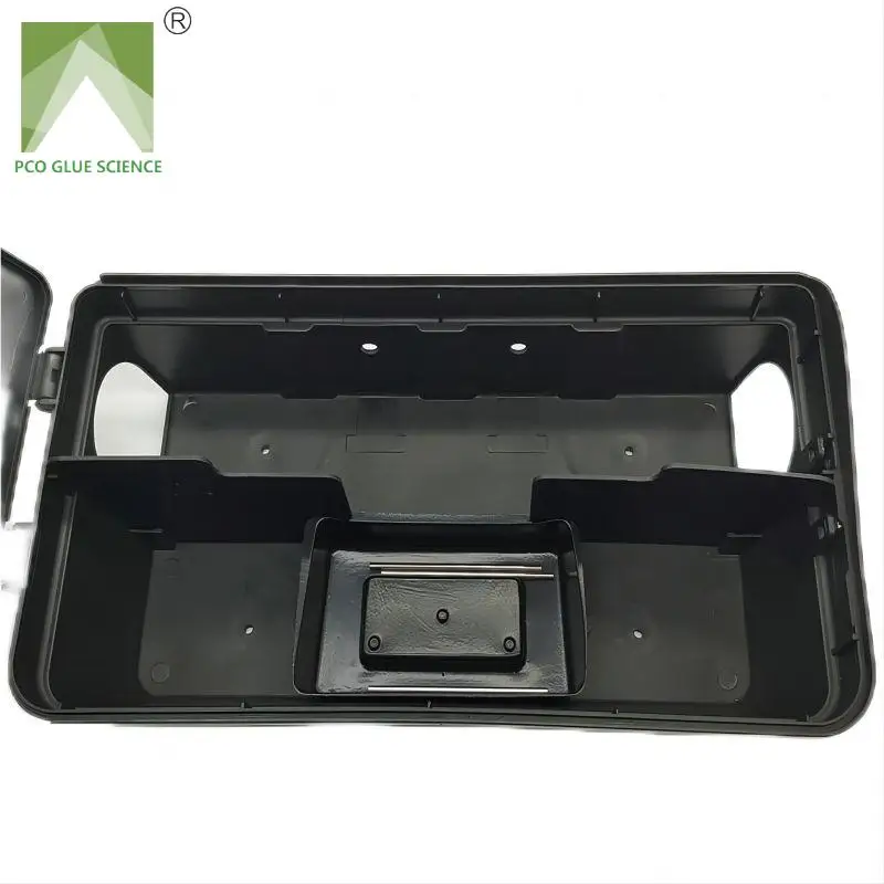 Plastic mouse rat bait station reusable black mouse trap bait box rodent bait station