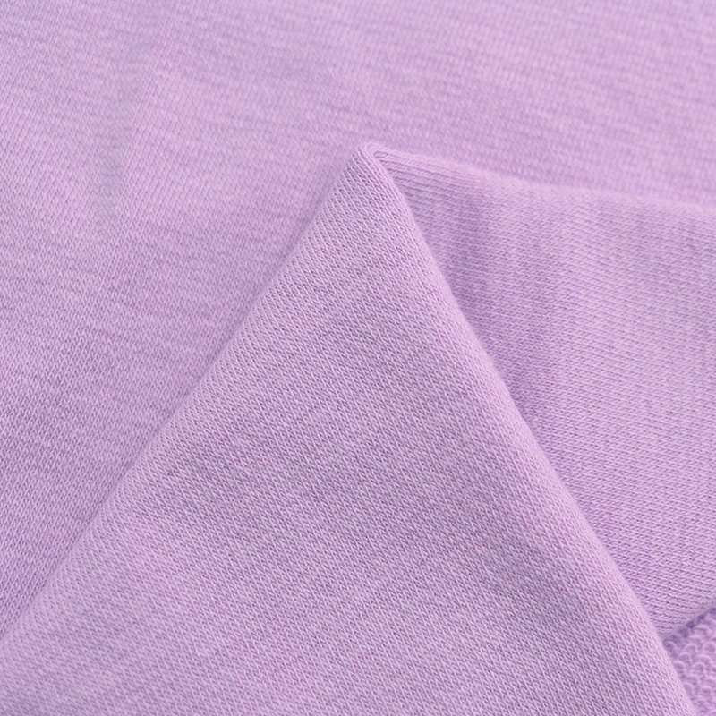 Knitting suppliers 95 cotton 5 spandex french terry dying sweater knit fabric for hoodie